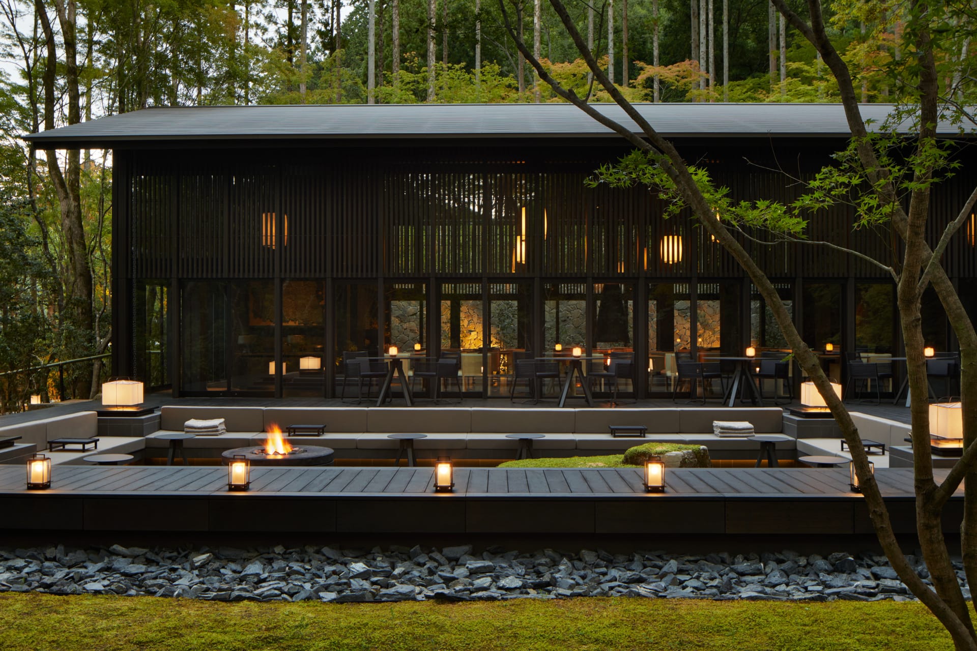 Living Pavilion by Aman restaurant at Aman Kyoto