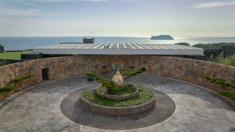 JW Marriott Jeju Resort and Spa on the volcanic coastline of Seogwipo, Jeju Island