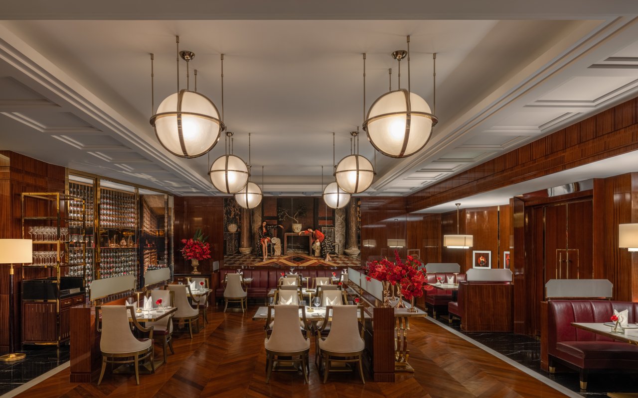 Interior of Mandarin Grill at Mandarin Oriental Wangfujing, Beijing