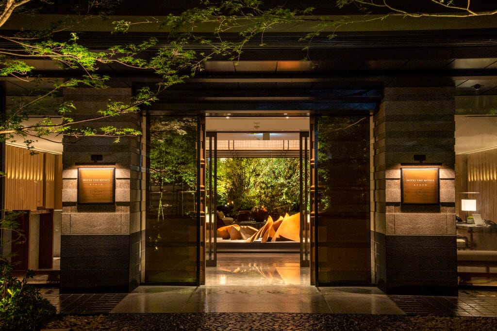 Entrance to Hotel The Mitsui Kyoto opposite Nijo Castle