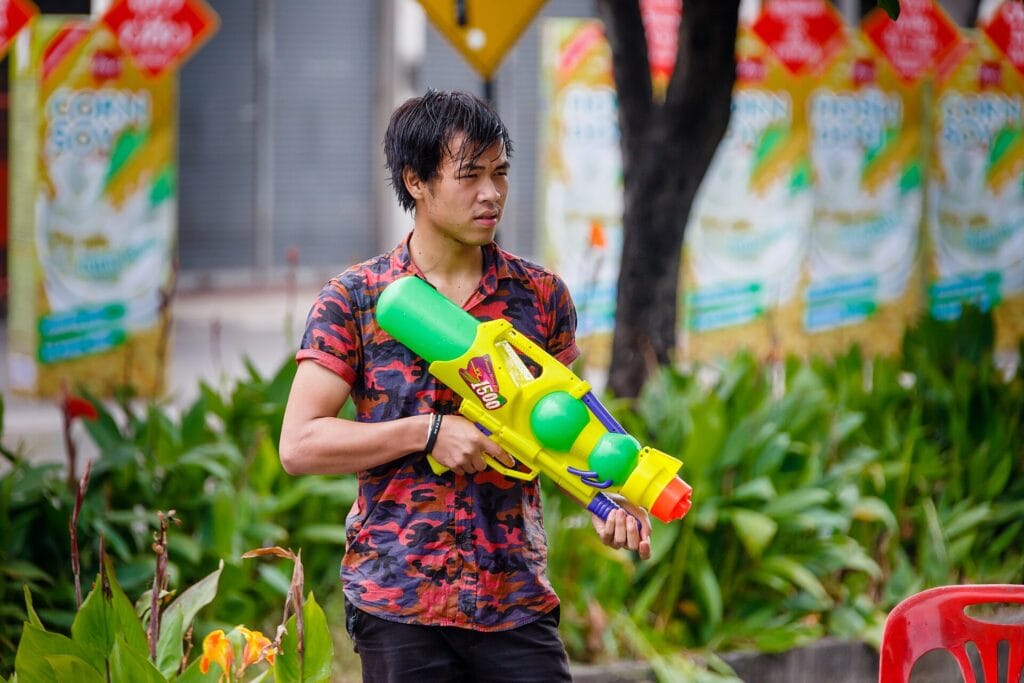 Songkran festival celebrations in Chiang Mai, Thailand