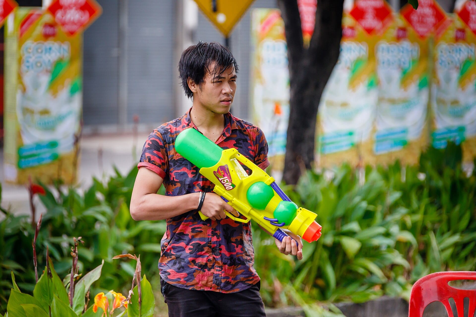 Songkran festival celebrations in Chiang Mai, Thailand