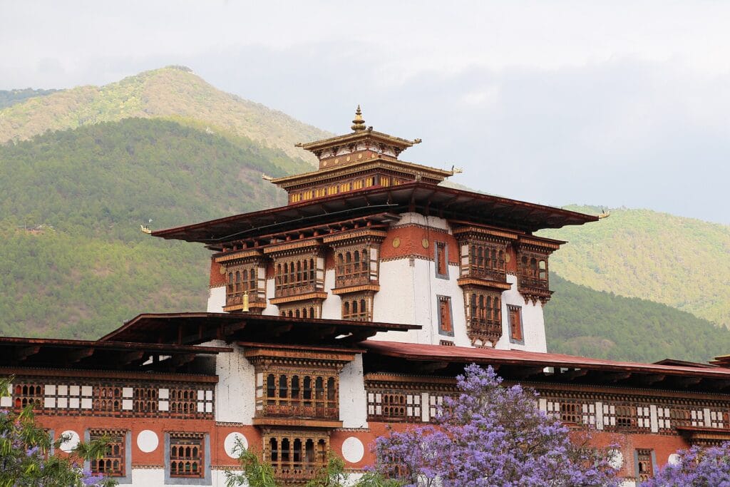 Punakha Dzong at the meeting of the Mo Chhu and Pho Chhu rivers, Bhutan