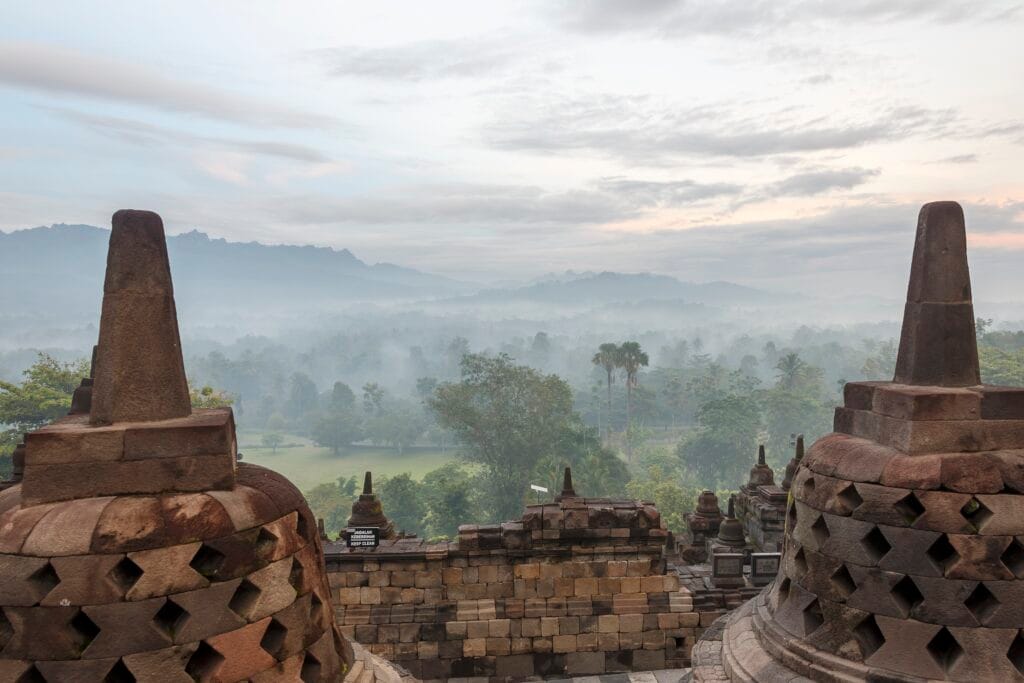 Stupas of Borobudur, near Yogyakarta
