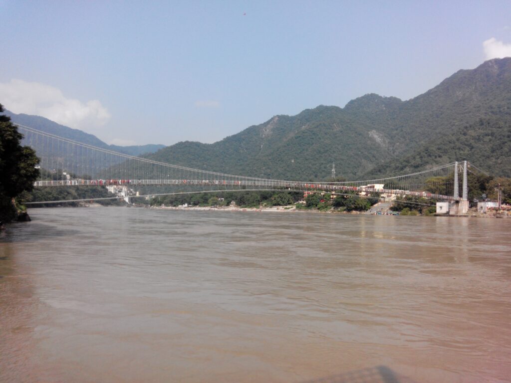 Laxman Jhula bridge over the Ganges, Rishikesh