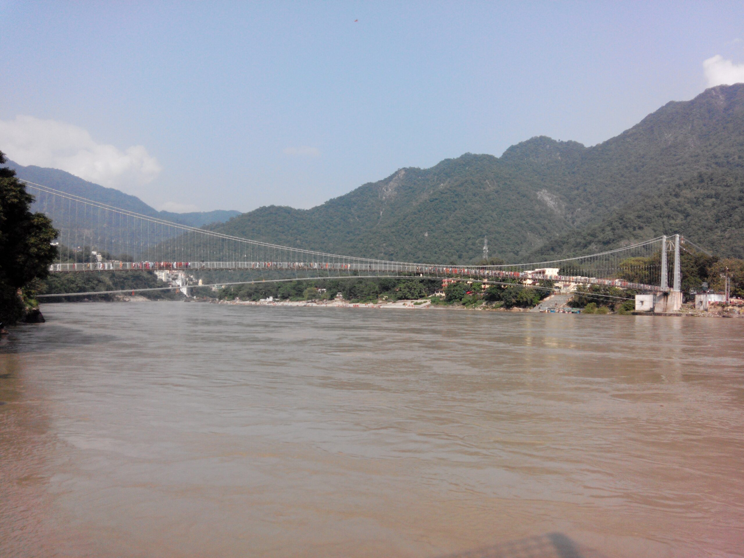 Laxman Jhula bridge over the Ganges, Rishikesh