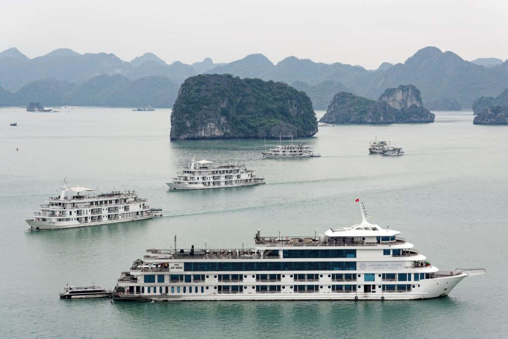 Limestone islands in Ha Long Bay