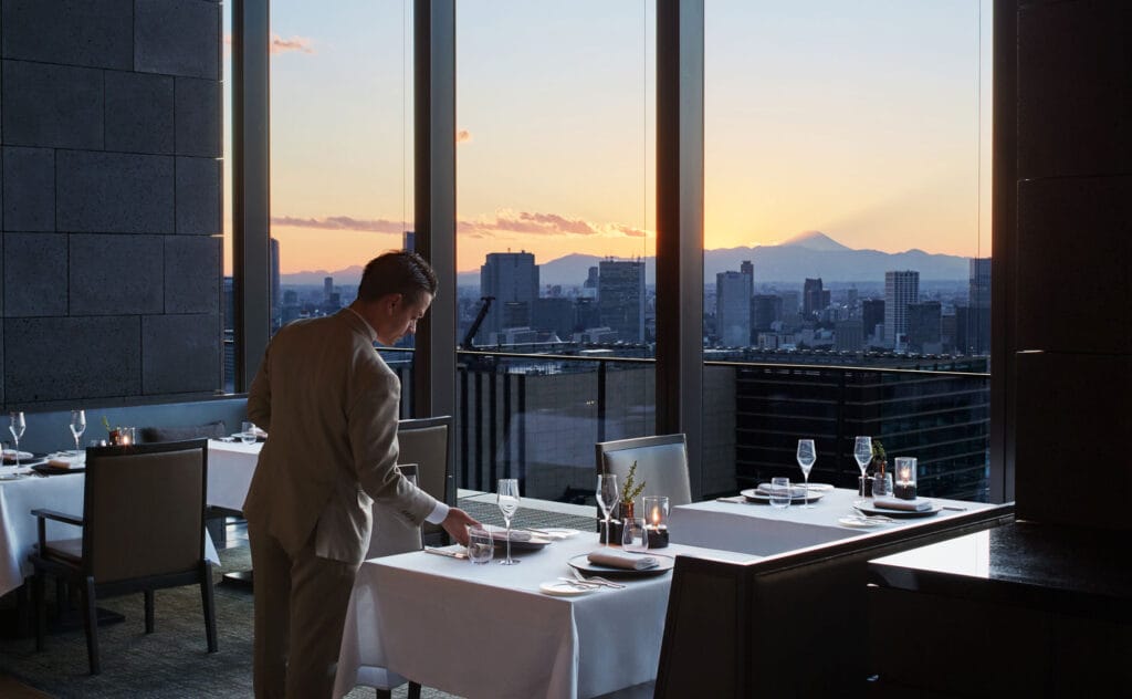Arva Italian restaurant dining room at Aman Tokyo, Otemachi
