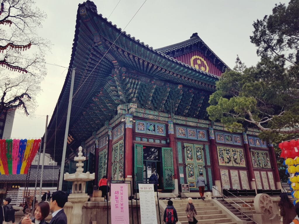 Exterior of Jogyesa Temple in Seoul