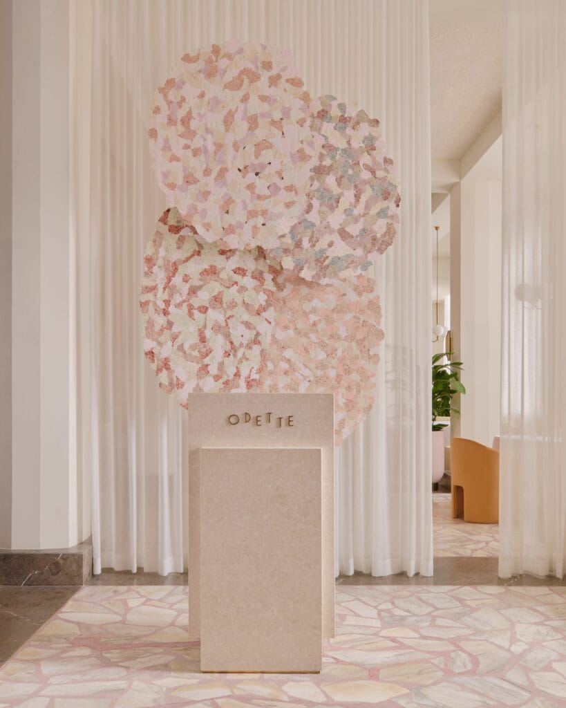 Reception area of Odette restaurant at the National Gallery Singapore