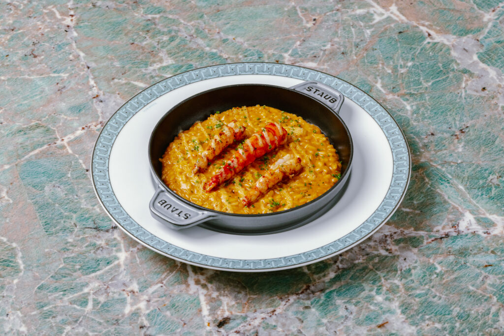 Spanish red prawn rice at Tiffany Blue Box Café