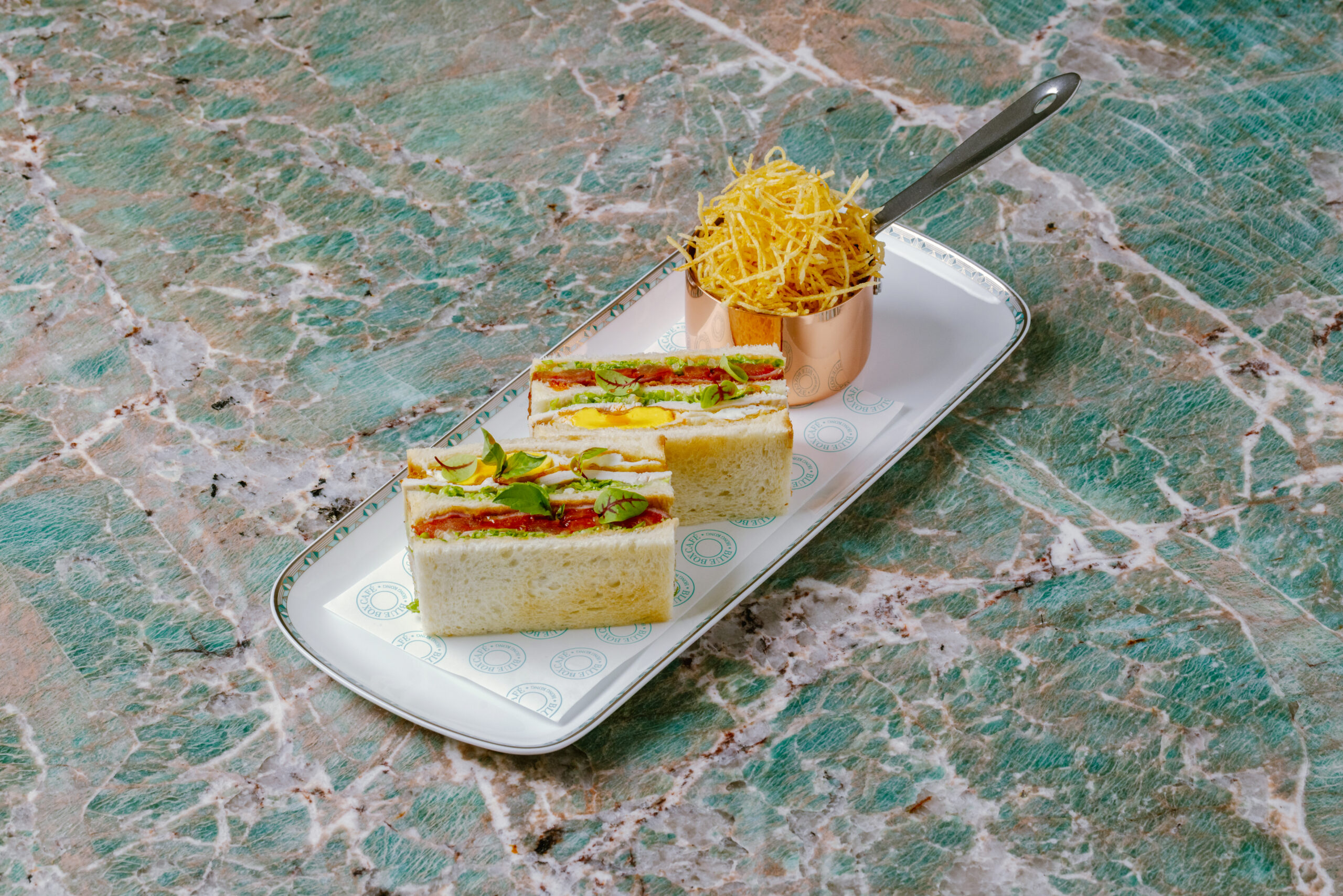 The Tiffany Club Sandwich at the Tiffany Blue Box Café, Hong Kong