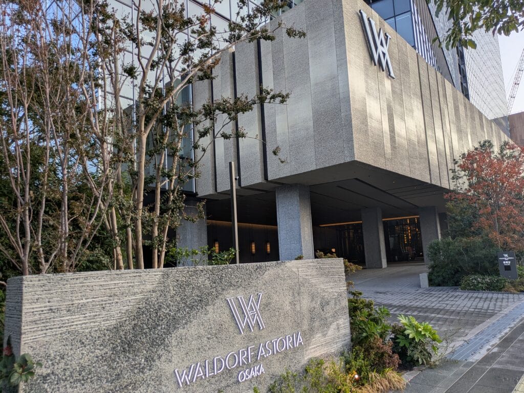 Entrance of Waldorf Astoria Osaka