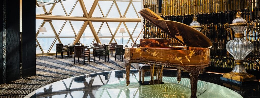 Robuchon au Dôme dining room under the dome of Grand Lisboa, Macau