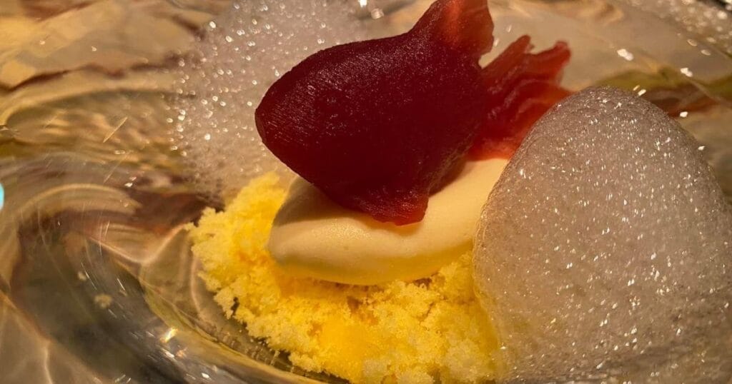 A dish served at Tapas Molecular Bar, Mandarin Oriental, Tokyo